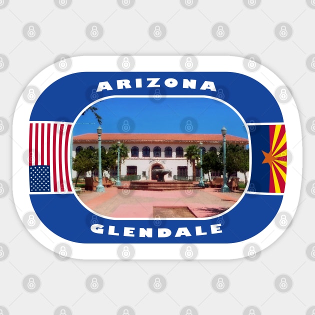 Arizona, Glendale City, USA Sticker by DeluxDesign